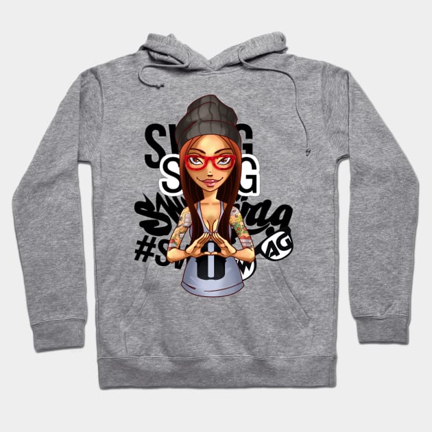 Swag! Crank Girls Hoodie by NewLionStudio